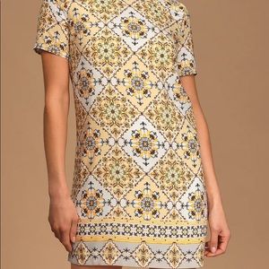 NWT Lulu’s Dandy Lion Yellow Shirt Dress Sz Small